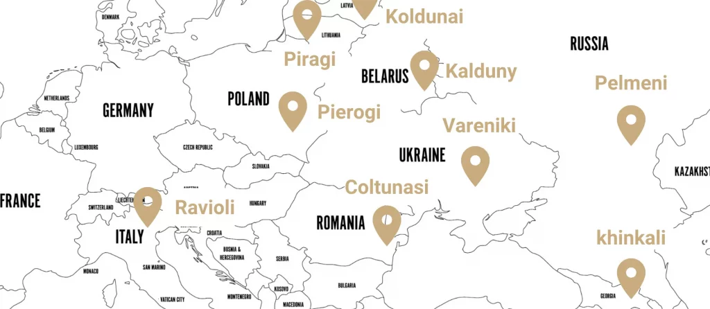 carte de ravioli d'europe